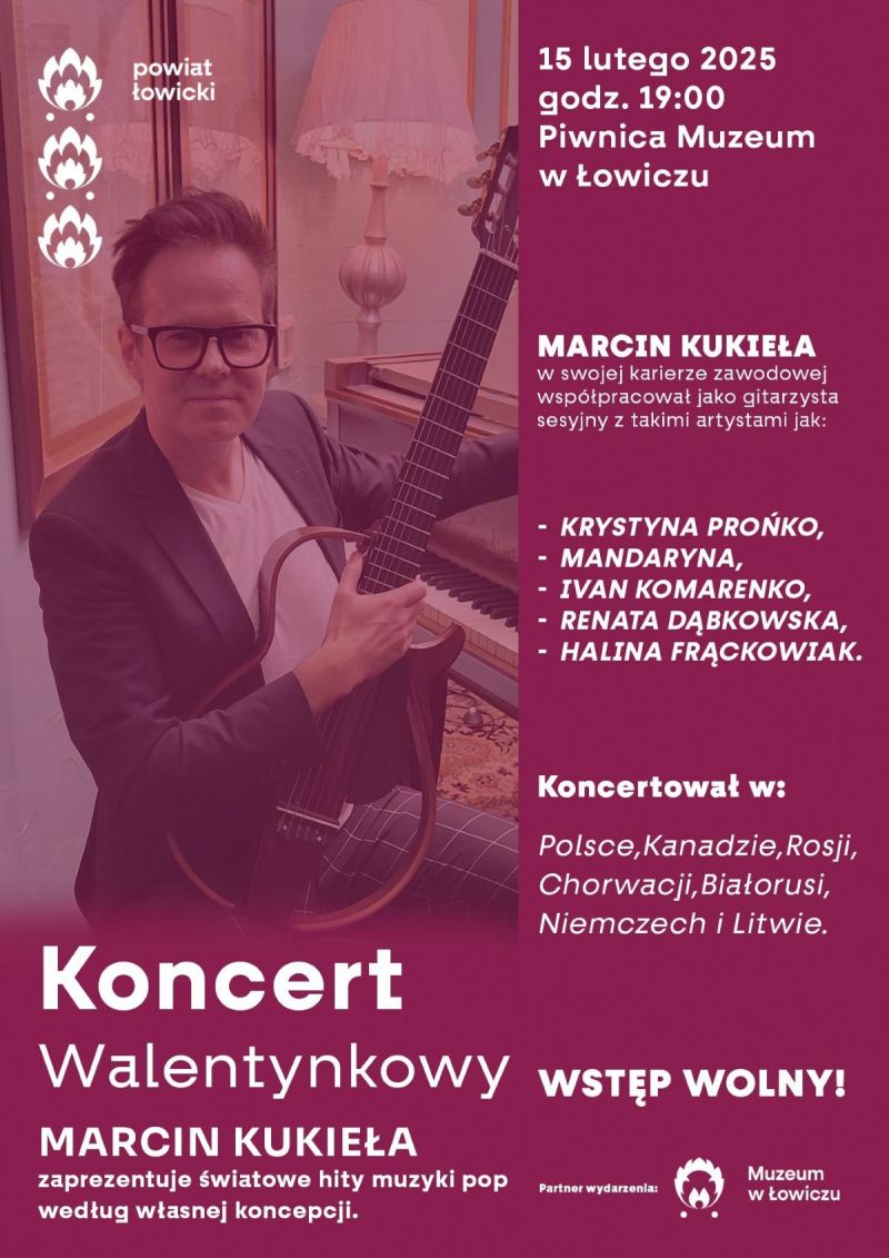 plakat koncert walentynkowy